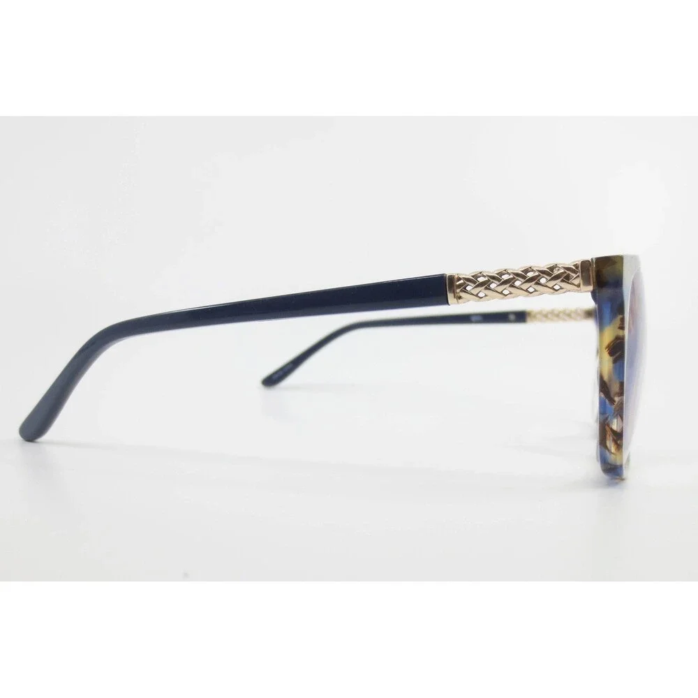 Chelsea Morgan CM 7001 TO/BL Blue Tortoise Cat Eye Eyeglasses Gold Braided 53-16